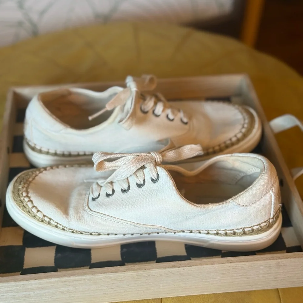 UGG White Canvas Espadrille Shoes